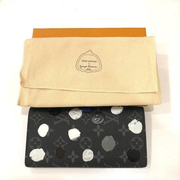 LOUIS VUITTON  MonogramEclipse Portefeuille Brazza Yayoi Kusama Wallet - Picture 3 of 16